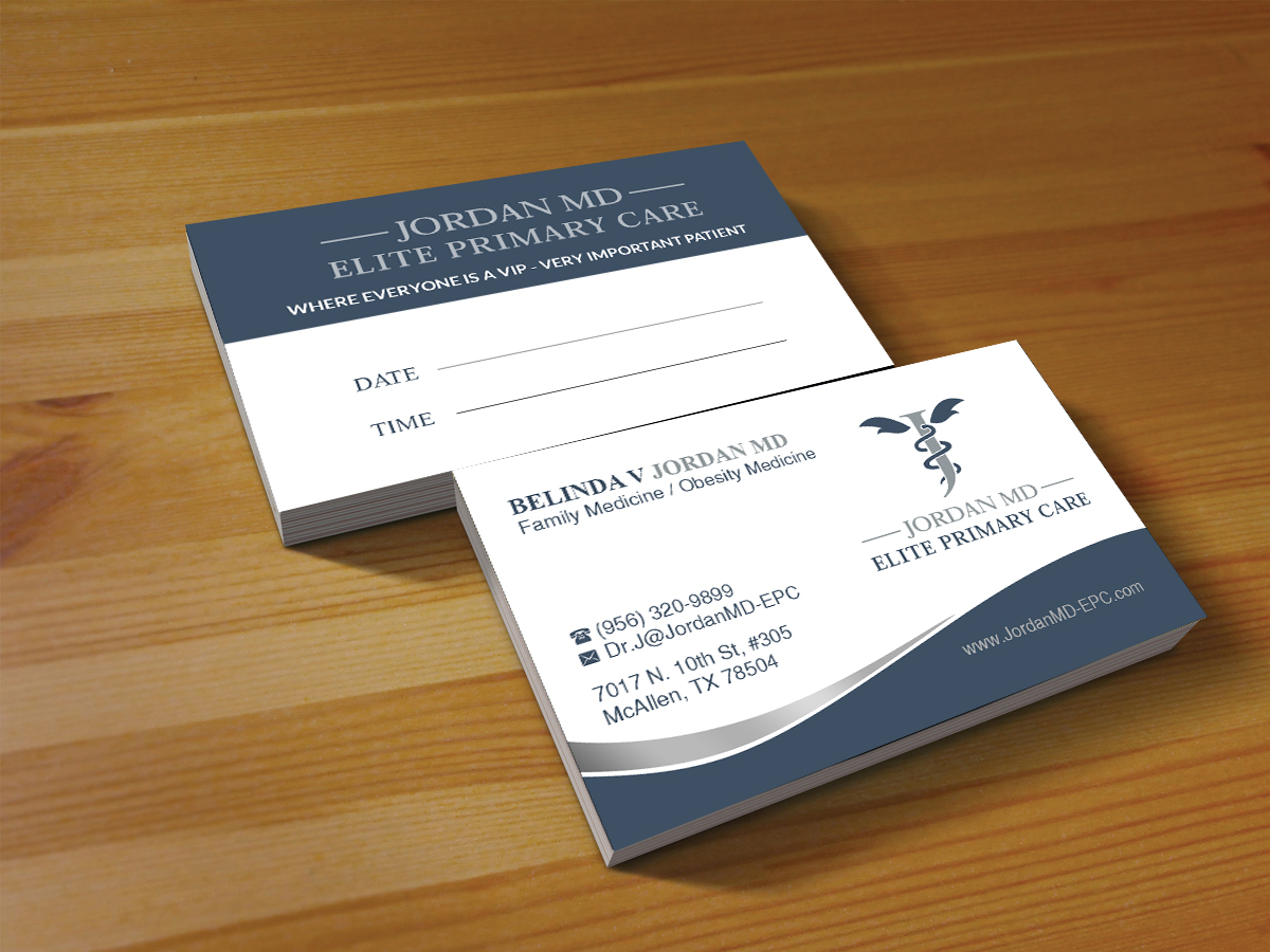 Diseño de Tarjeta de Presentación por Creations Box 2015 para Jordan Elite Primary Care | Diseño #17456726