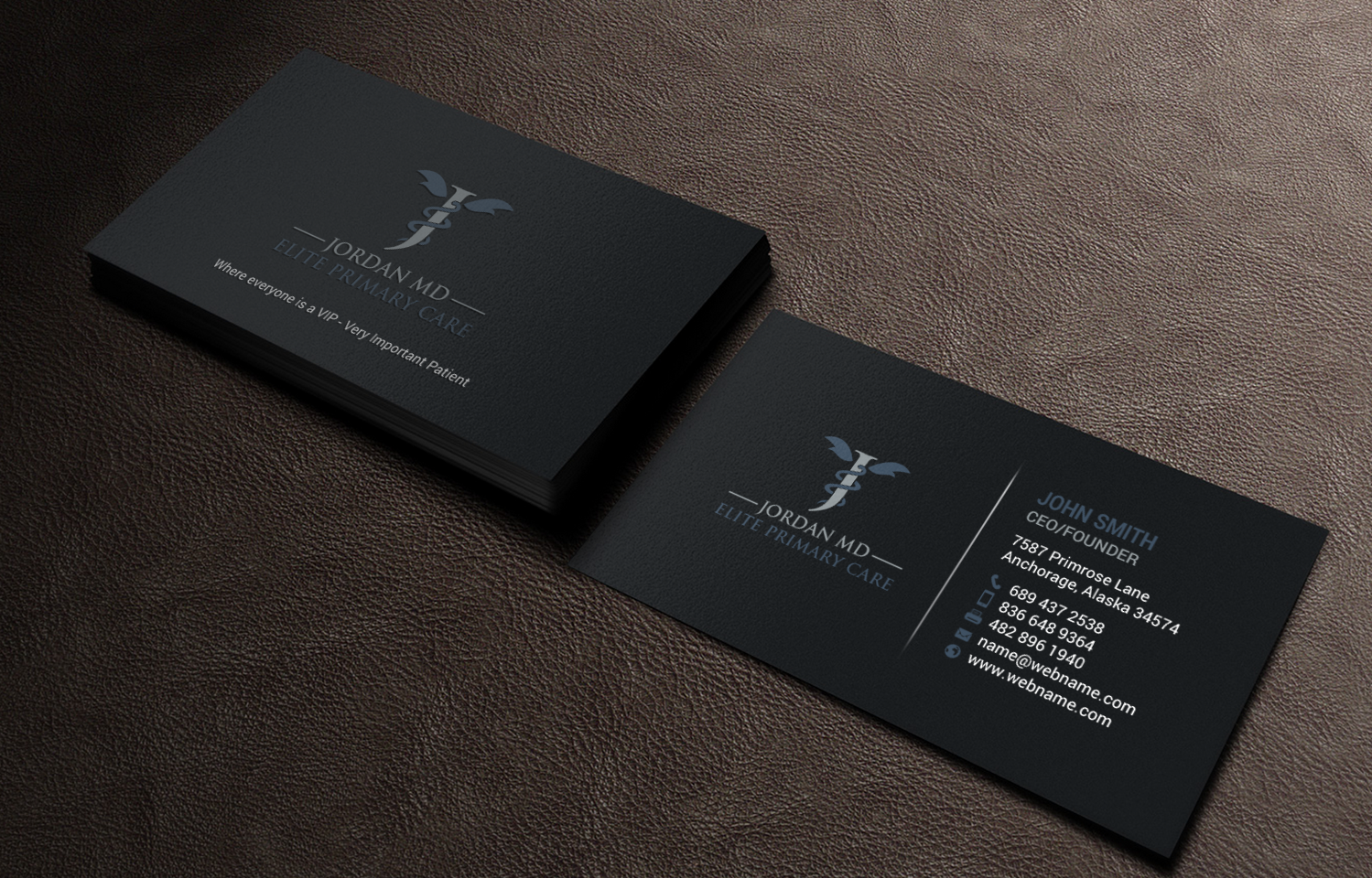 Business Card Design by chandrayaan.creative for Jordan Elite Primary Care | Design #17407921