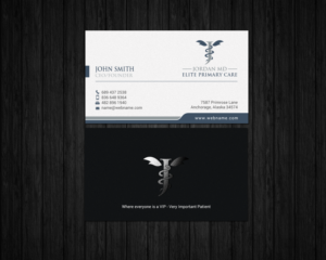 Business Card Design by chandrayaan.creative for Jordan Elite Primary Care | Design: #17412899