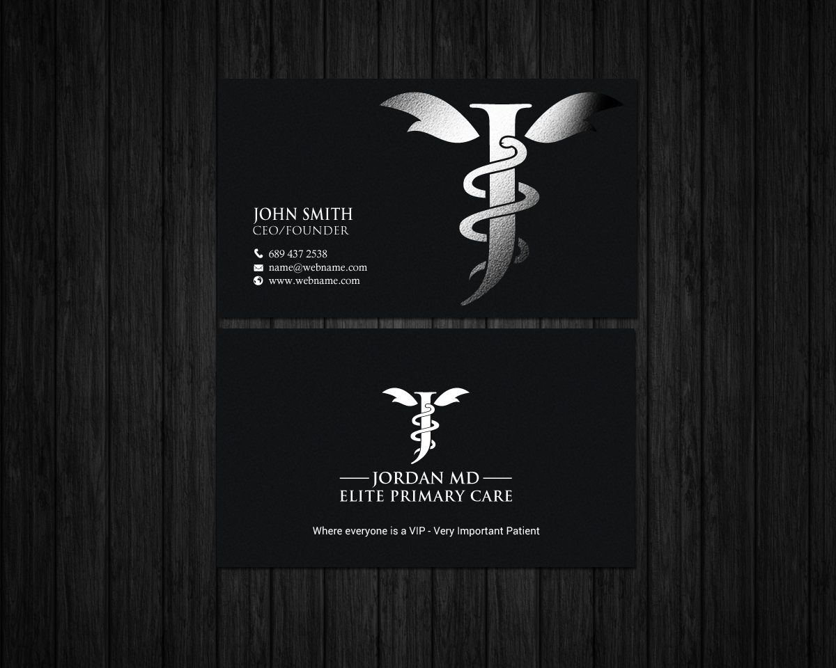 Business Card Design by chandrayaan.creative for Jordan Elite Primary Care | Design #17412900