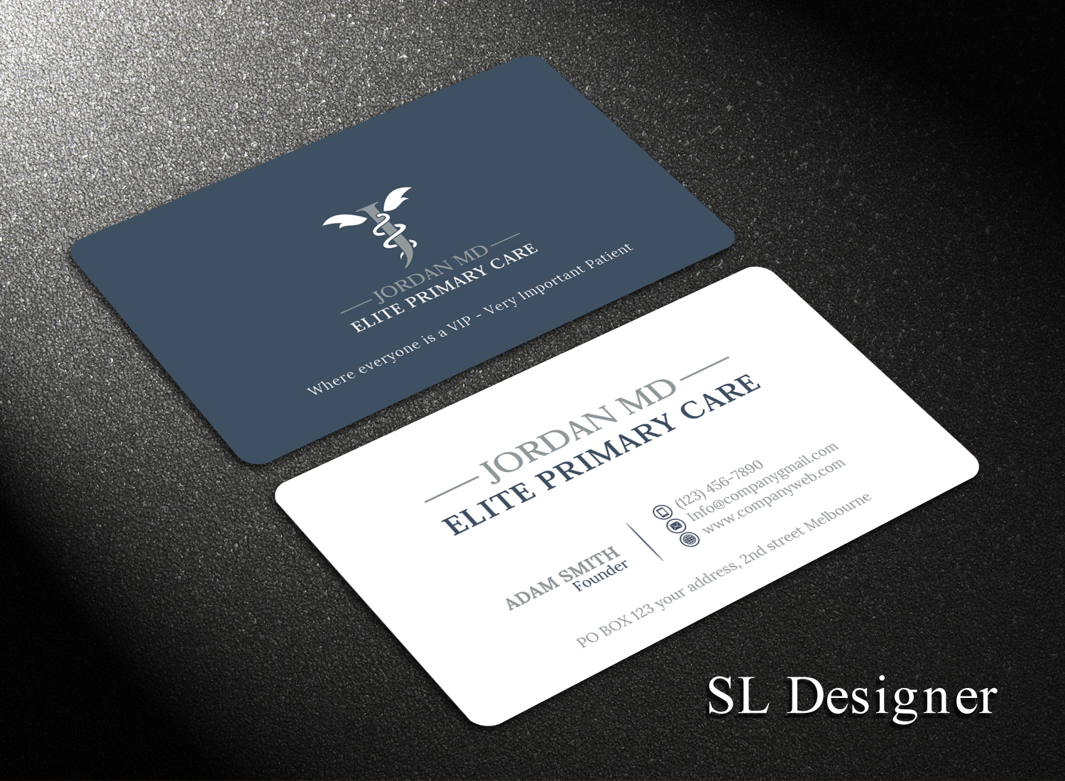 Diseño de Tarjeta de Presentación por SL Designer para Jordan Elite Primary Care | Diseño #17402710