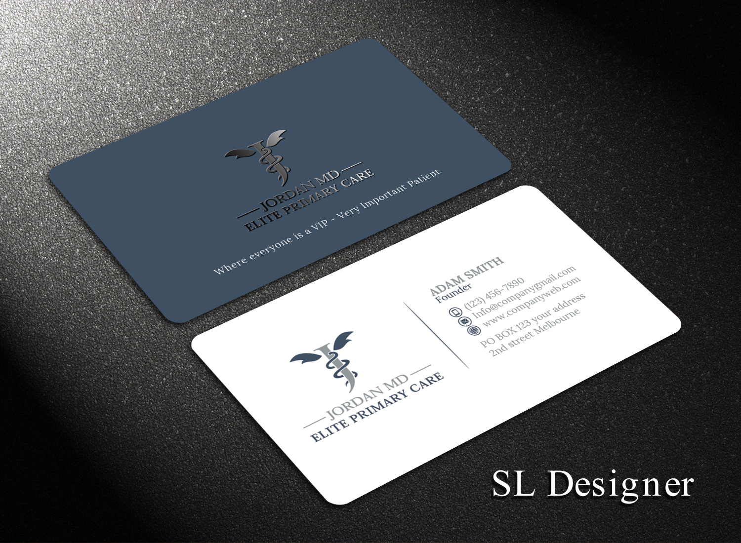 Diseño de Tarjeta de Presentación por SL Designer para Jordan Elite Primary Care | Diseño #17402711