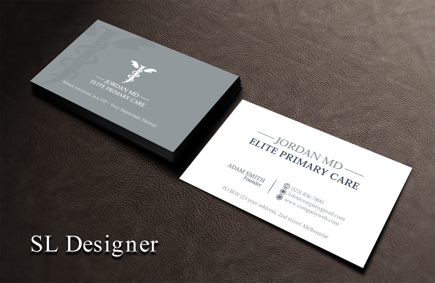 Business Card Design by SL Designer for Jordan Elite Primary Care | Design #17402764