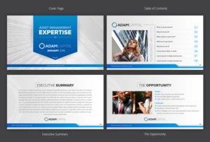 PowerPoint Design by SD WEBCREATION for ADAM CAPITAL | Design #17453422