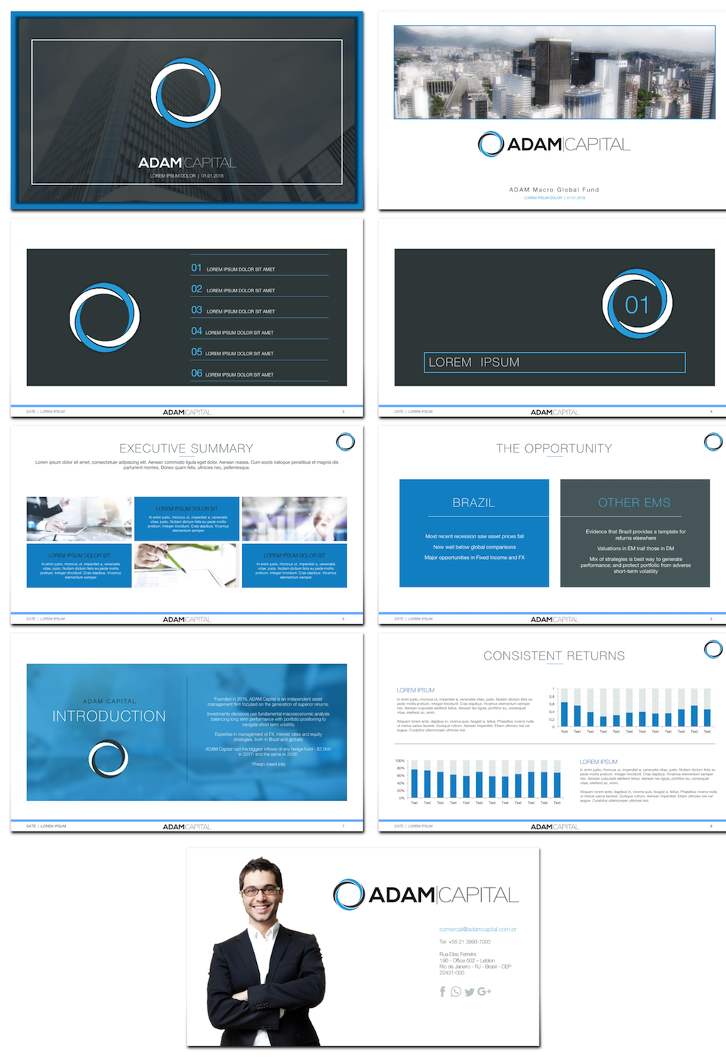 PowerPoint Design by StonyDog Design for ADAM CAPITAL | Design #17416455