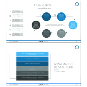 PowerPoint Design by StonyDog Design for ADAM CAPITAL | Design: #17471250