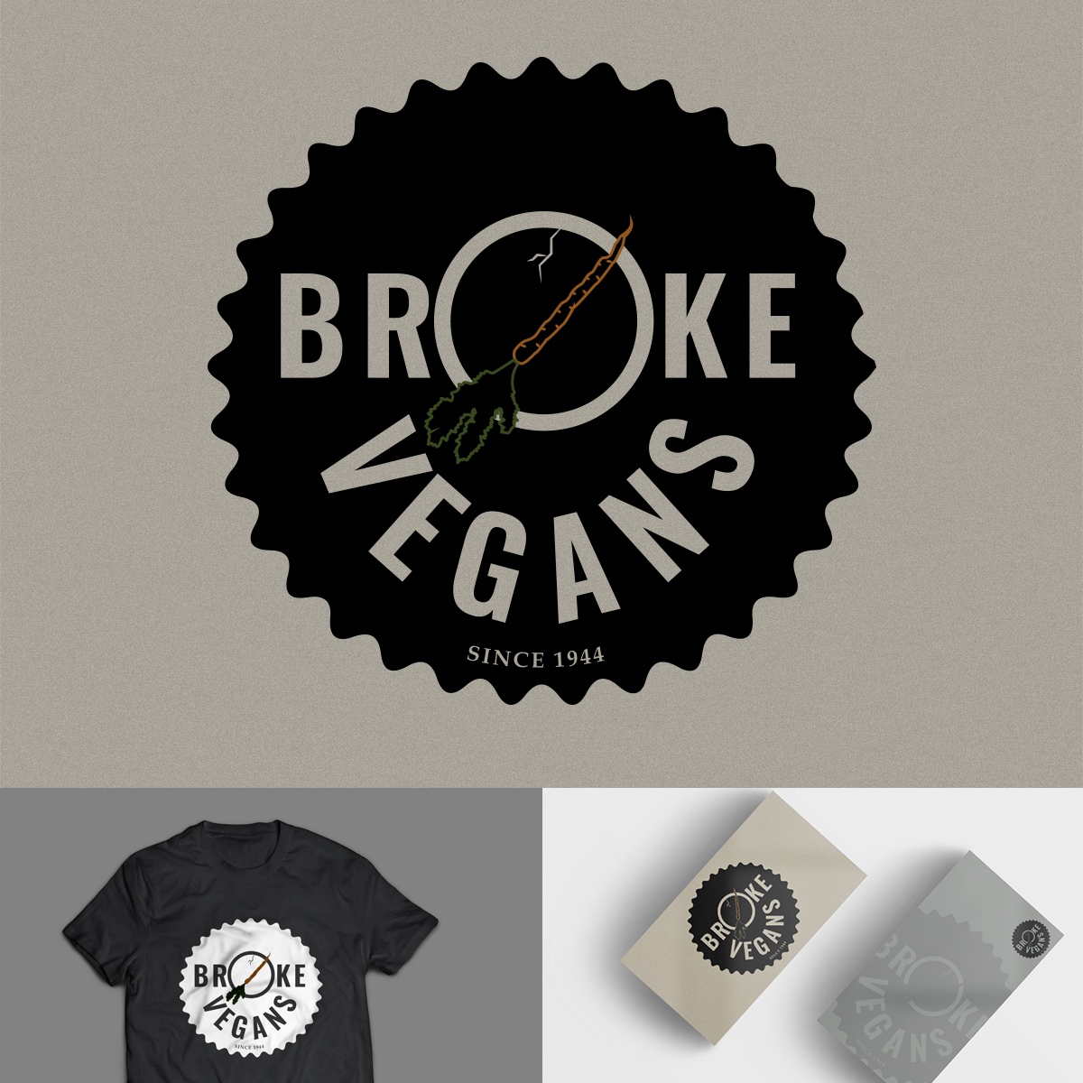 Logo Design by Kimosis Designs for Broke Vegans | Design #17452561