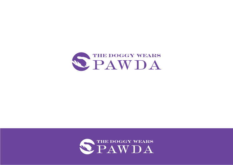 Logo Design by Amduat Design for The doggy wears Pawda  | Design #17450525