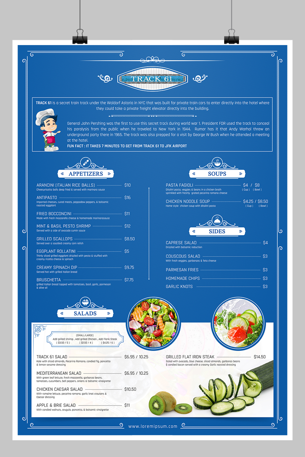 Menü-Design von SAI DESIGNS für Track 61 | Design #17537416