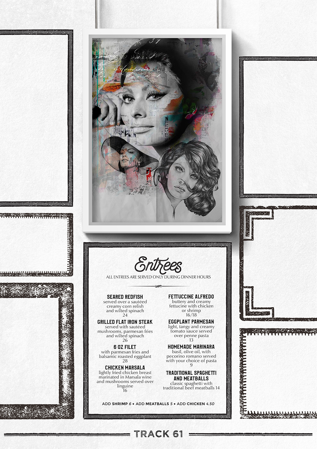 Menü-Design von mrmrnjr für Track 61 | Design #17565827