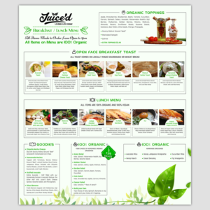 Juice'd Food Menu | Menü-Design von SAI DESIGNS