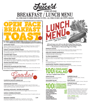 Juice'd Food Menu | Menü-Design von mrmrnjr