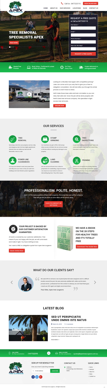 Web Design by pb for apex tree surgeons | Design: #17424541