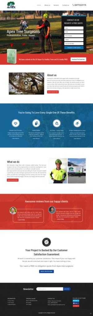 Web Design by pb for apex tree surgeons | Design: #17424542