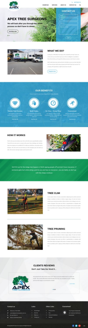 Web Design by pb for apex tree surgeons | Design: #17455812