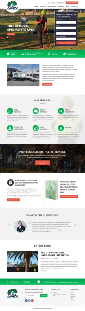 Web Design by pb for apex tree surgeons | Design: #17455813