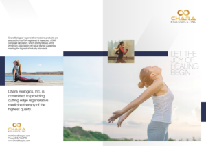 Chara Biologics product brochure - credibility, sophistication, cutting-edge | Diseño de Brochure por DesignFive