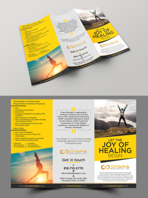 Chara Biologics product brochure - credibility, sophistication, cutting-edge | Diseño de Brochure por ecorokerz