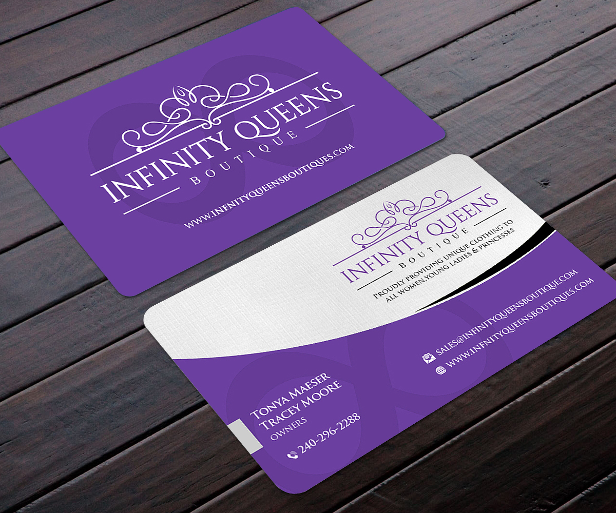 Business Card Design by Designers Hub for infinity queens boutique | Design #17446356