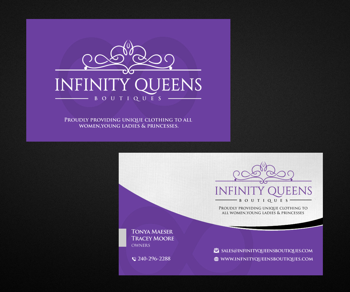 Business Card Design by Designers Hub for infinity queens boutique | Design #17455094