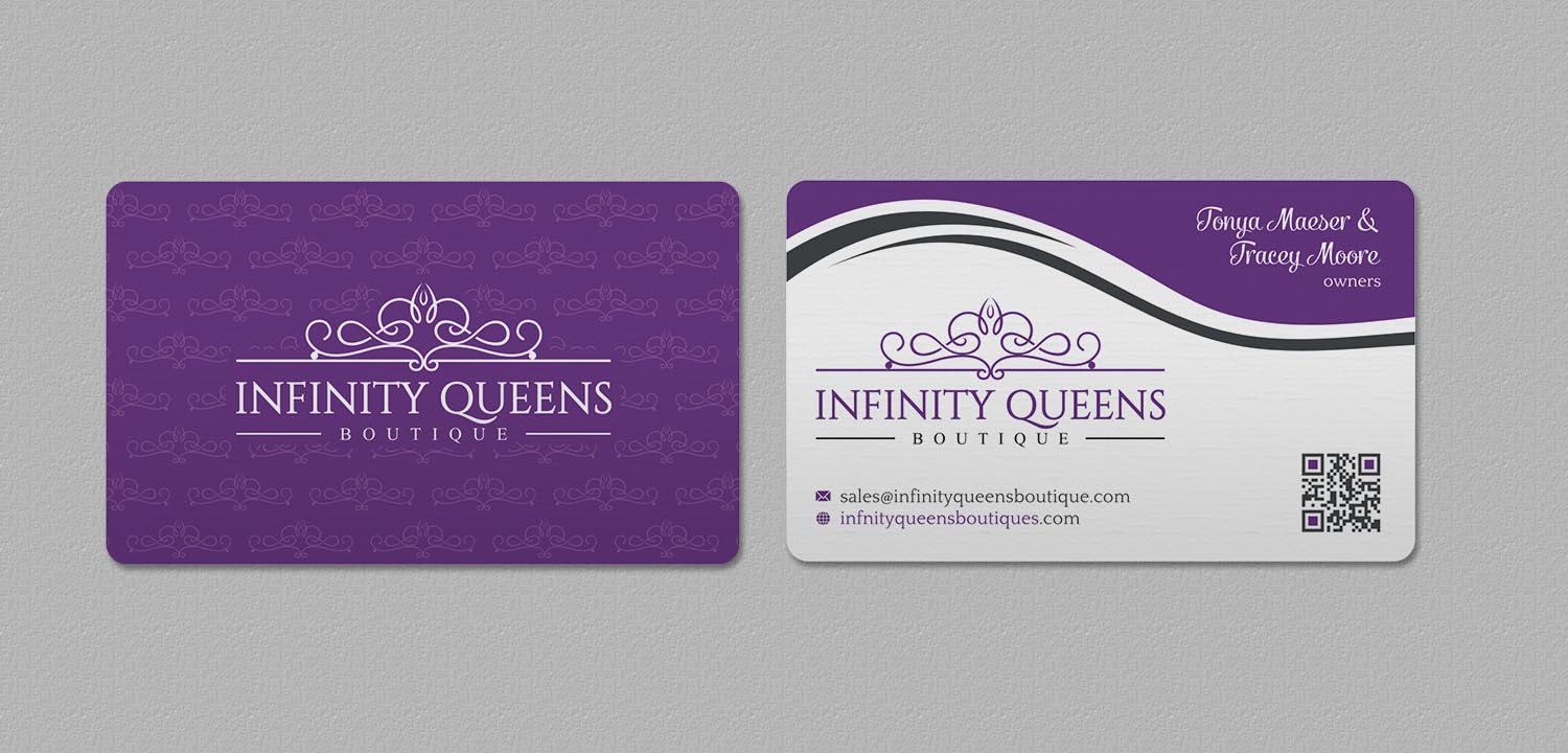 Business Card Design by INDIAN_Ashok for infinity queens boutique | Design #17449168