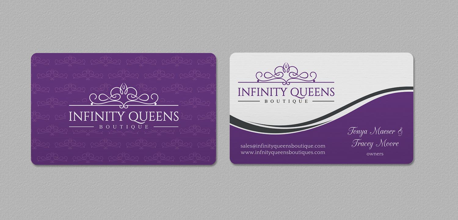 Visitenkarten-Design von INDIAN_Ashok für infinity queens boutique | Design #17449170
