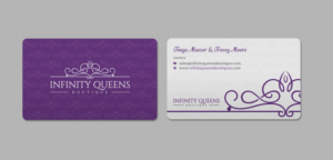 Business Card Design by INDIAN_Ashok for infinity queens boutique | Design: #17449173