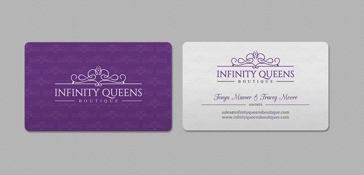 Visitenkarten-Design von INDIAN_Ashok für infinity queens boutique | Design #17449176