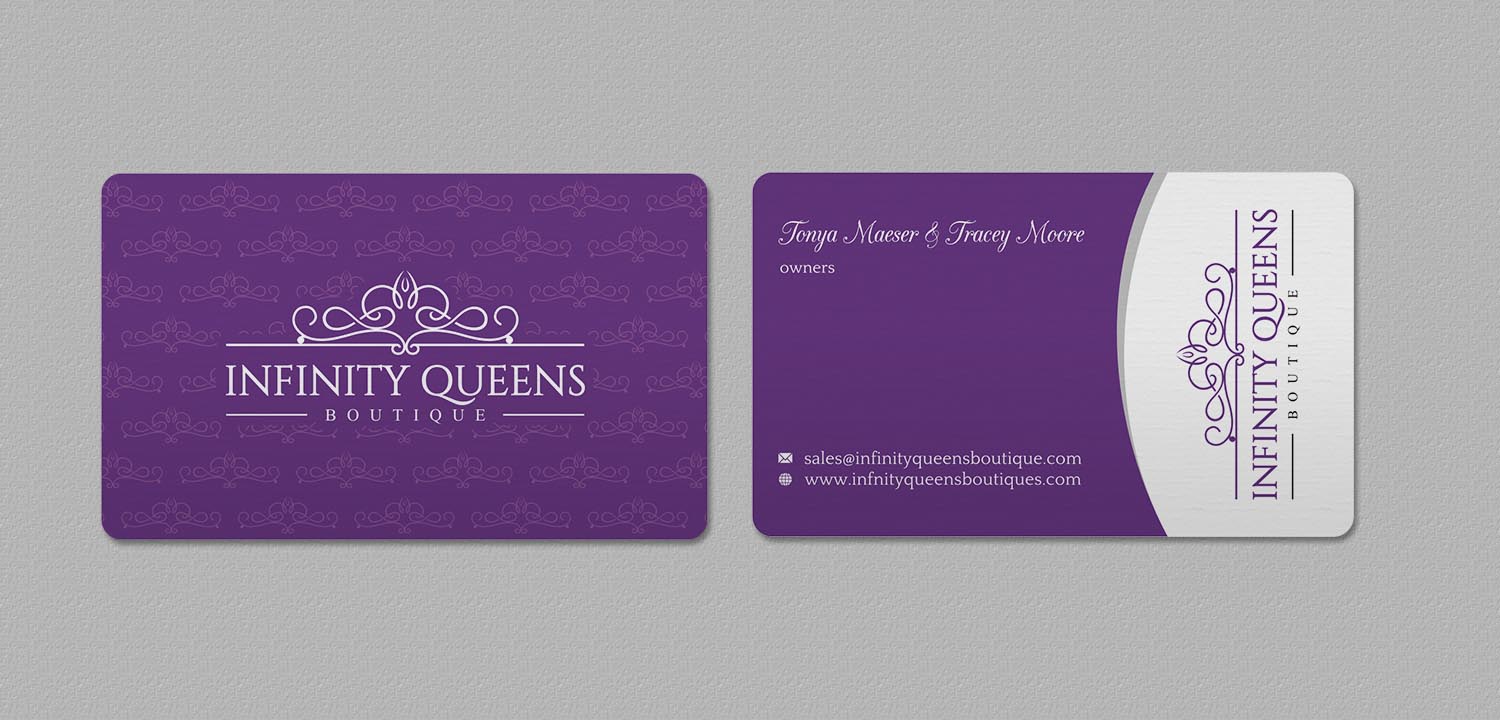 Business Card Design by INDIAN_Ashok for infinity queens boutique | Design #17449177