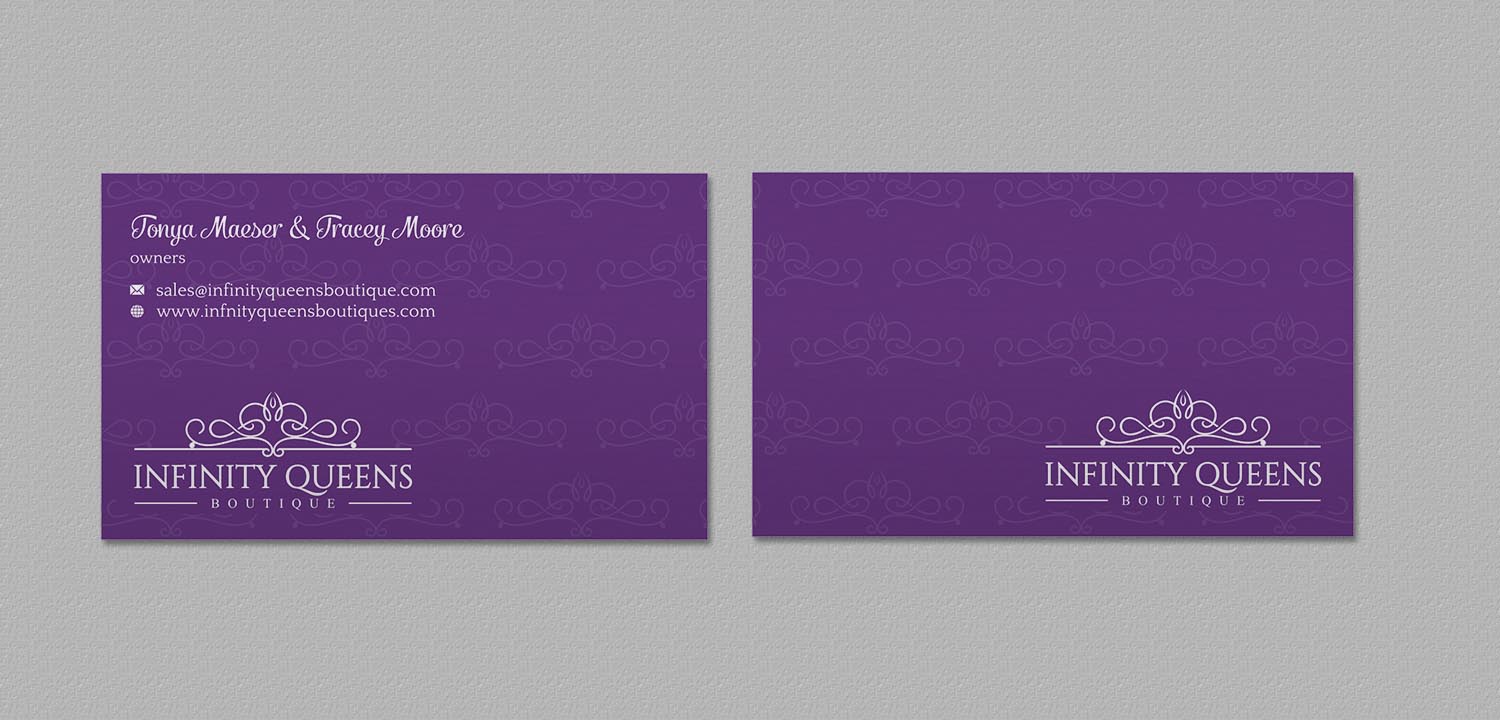 Business Card Design by INDIAN_Ashok for infinity queens boutique | Design #17449193