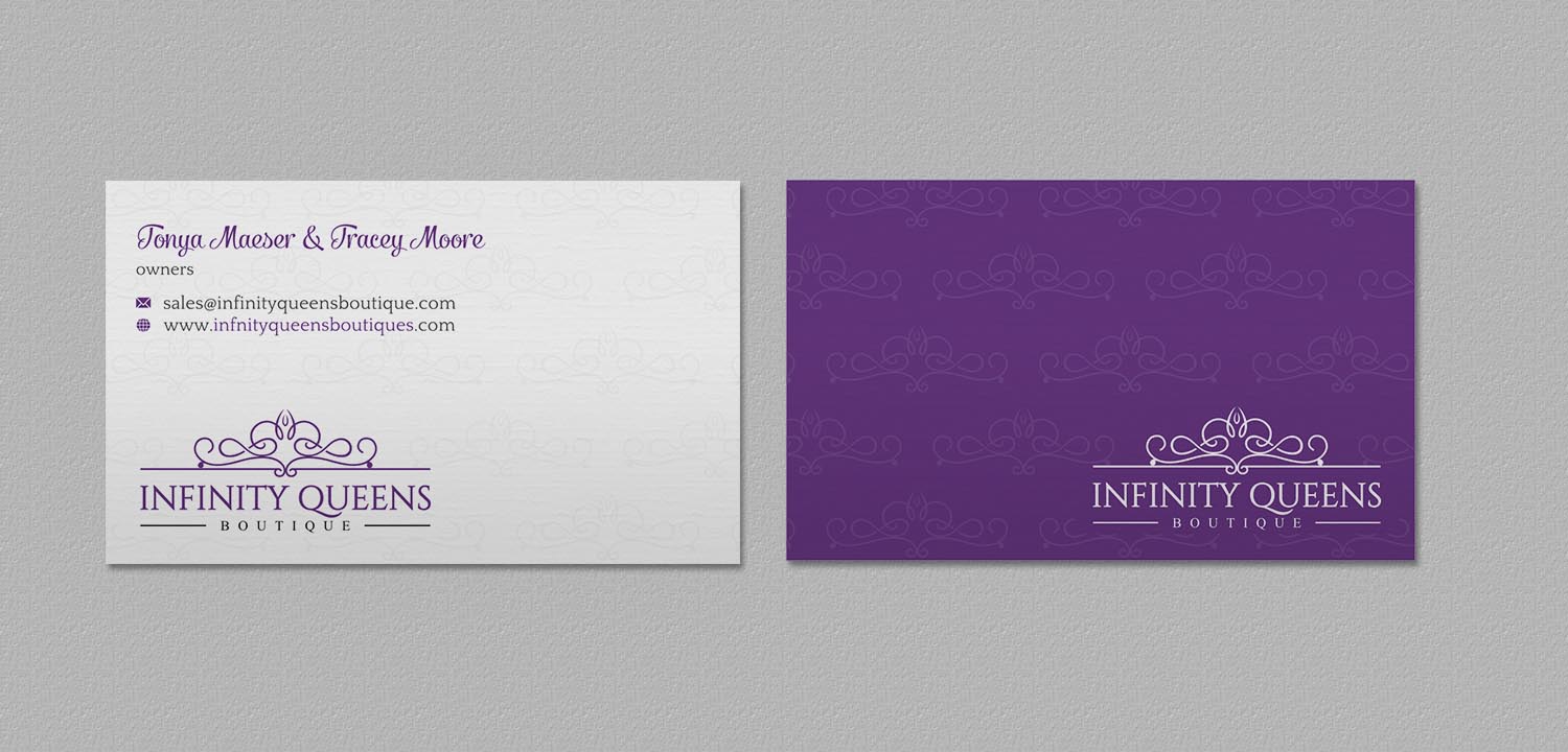 Business Card Design by INDIAN_Ashok for infinity queens boutique | Design #17449194