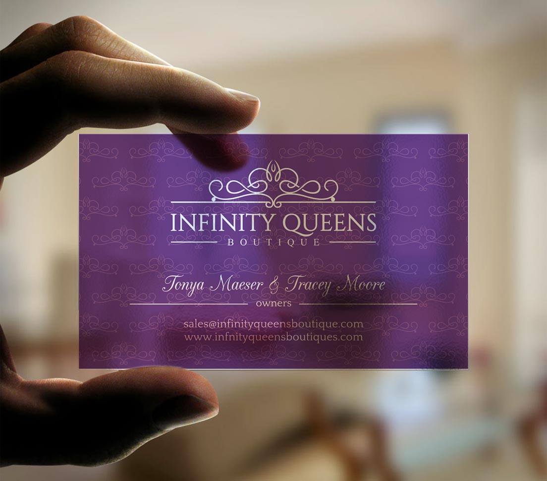Business Card Design by INDIAN_Ashok for infinity queens boutique | Design #17449198