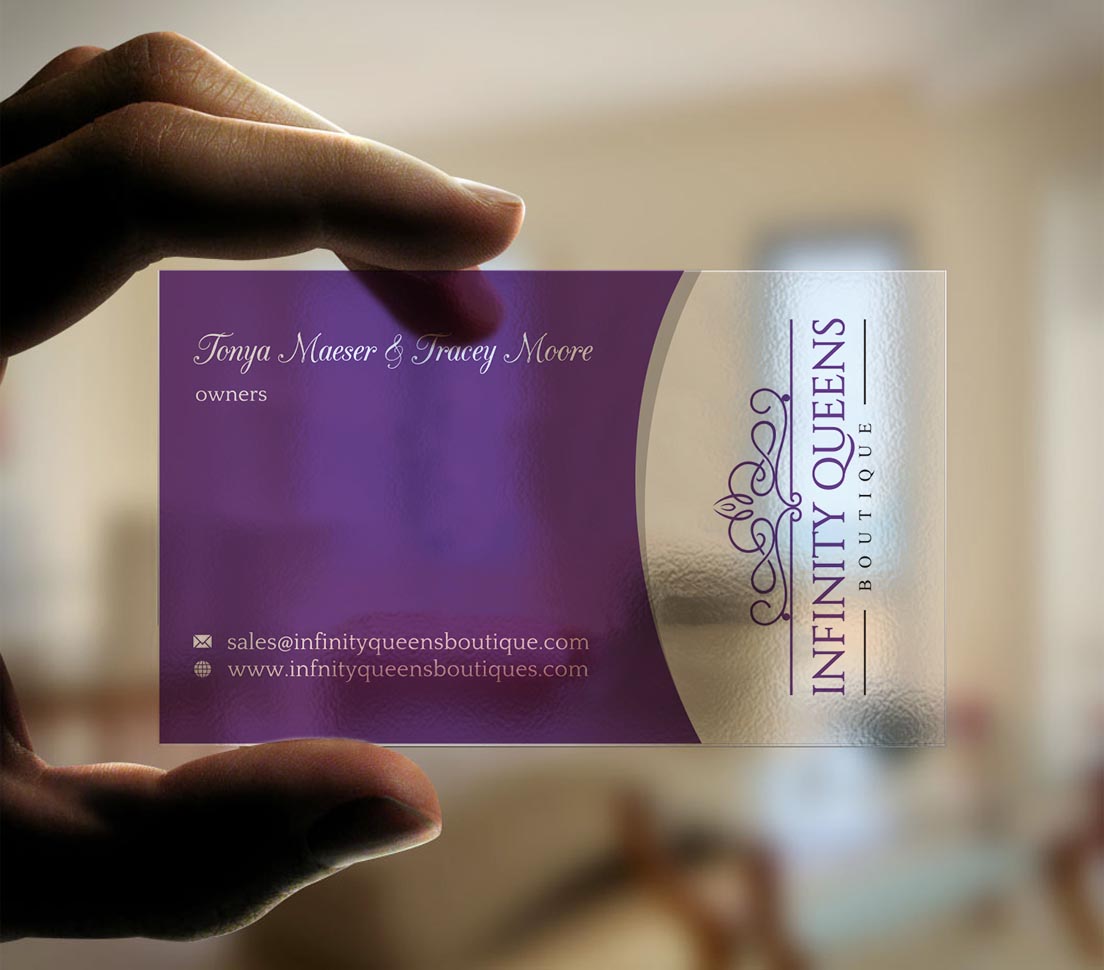 Business Card Design by INDIAN_Ashok for infinity queens boutique | Design #17449199