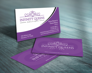 Business Card Design by SKYdesign for infinity queens boutique | Design: #17445447