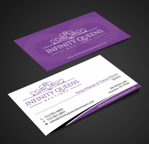 Business Card Design by SKYdesign for infinity queens boutique | Design: #17445451