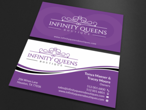 Business Card Design by SKYdesign for infinity queens boutique | Design: #17445730