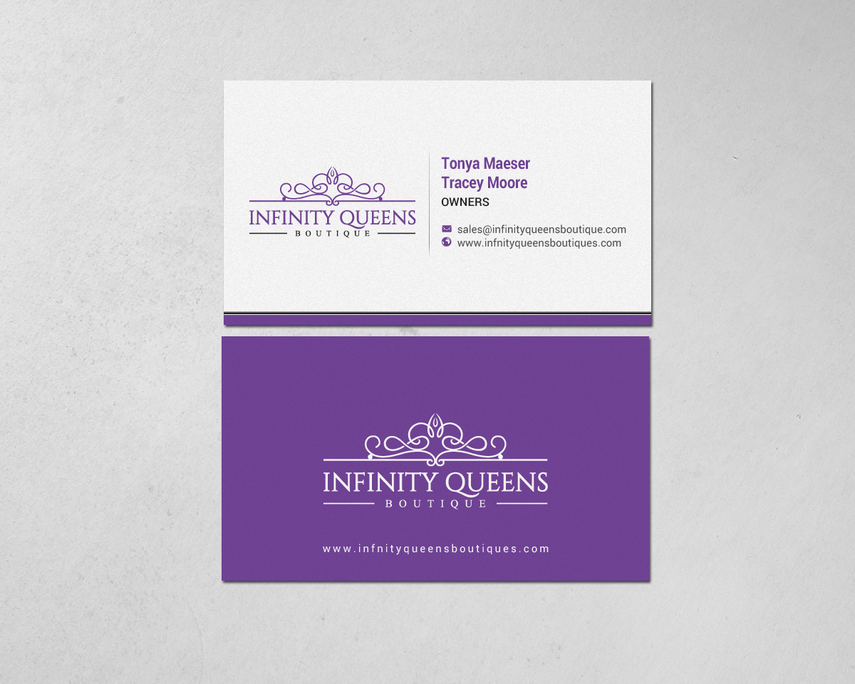 Business Card Design by chandrayaan.creative for infinity queens boutique | Design #17449130