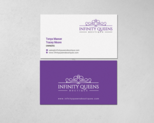 Business Card Design by chandrayaan.creative for infinity queens boutique | Design: #17449133