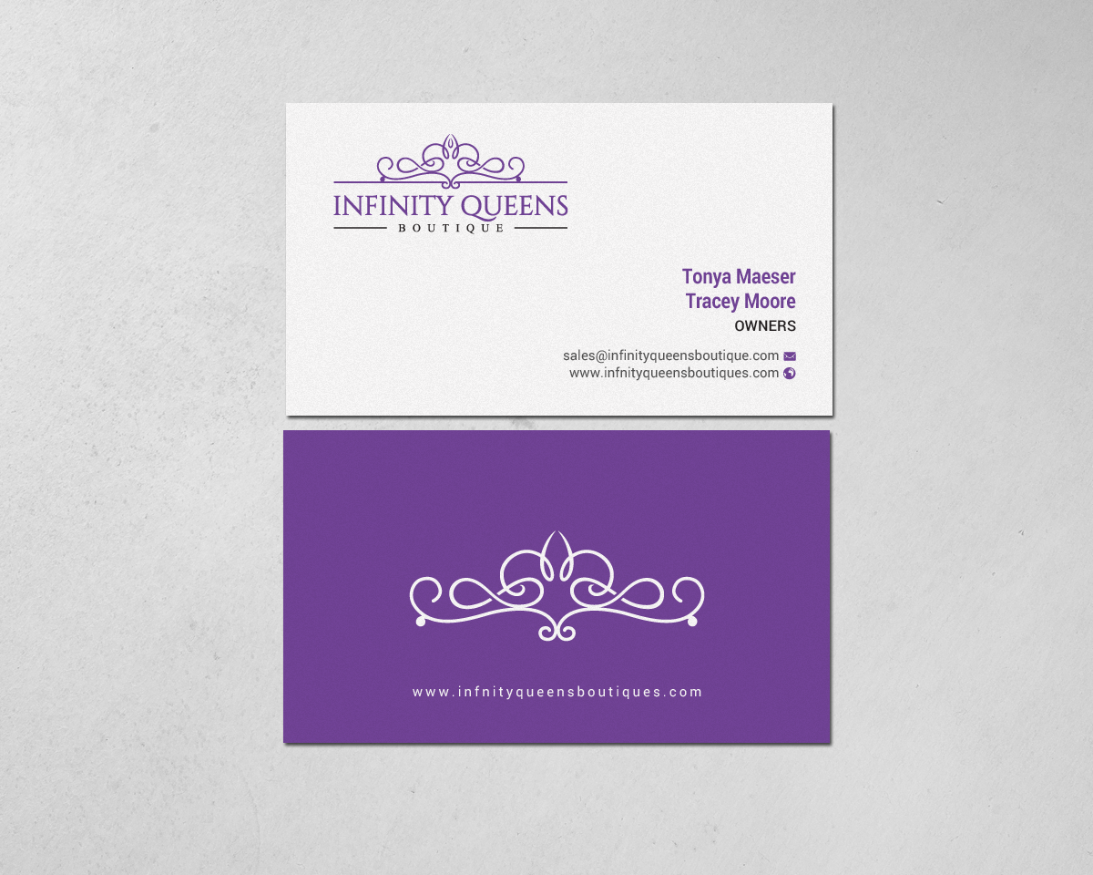 Business Card Design by chandrayaan.creative for infinity queens boutique | Design #17449135