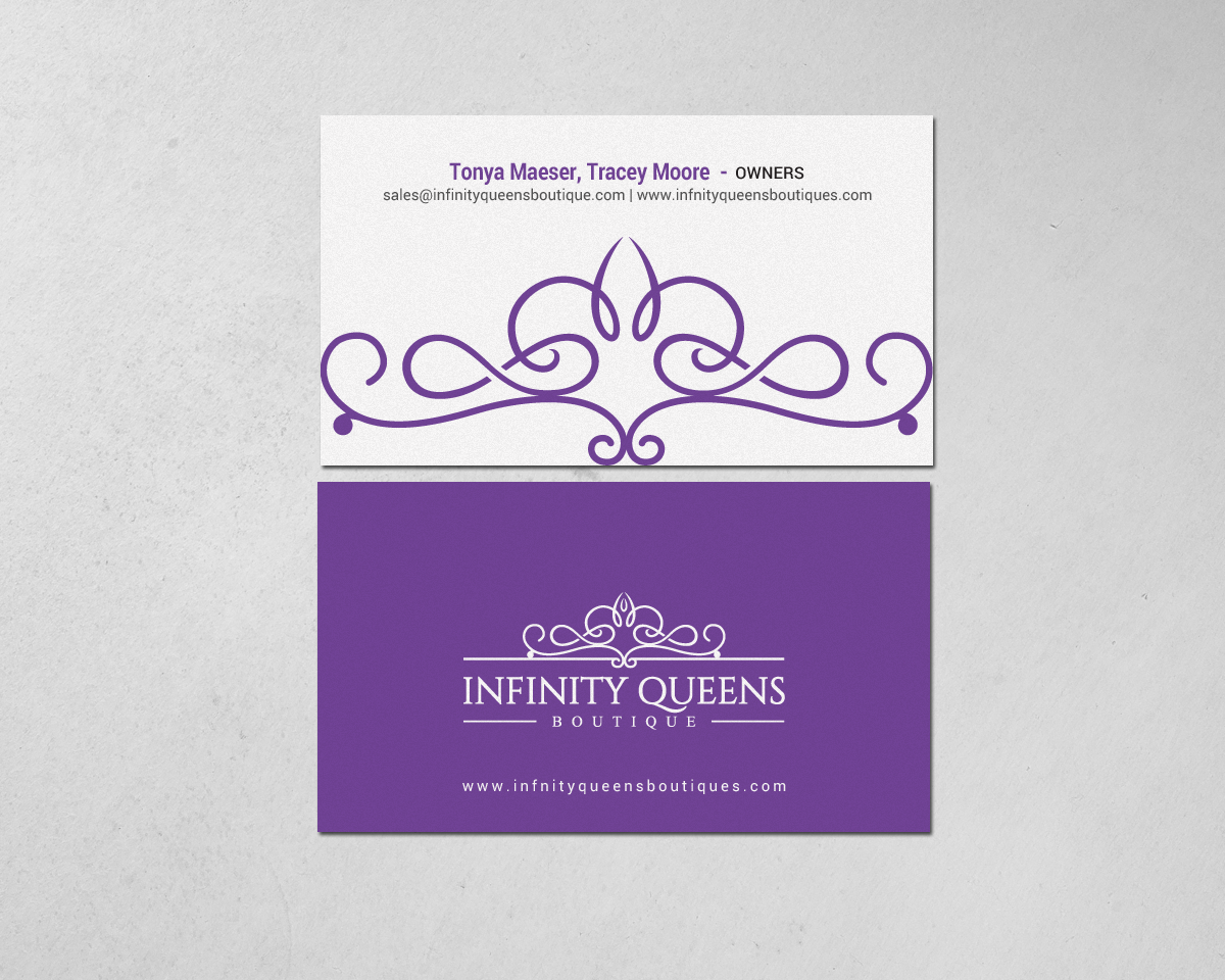 Business Card Design by chandrayaan.creative for infinity queens boutique | Design #17449154