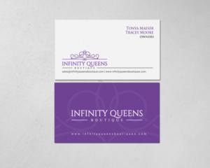 Business Card Design by chandrayaan.creative for infinity queens boutique | Design: #17449157
