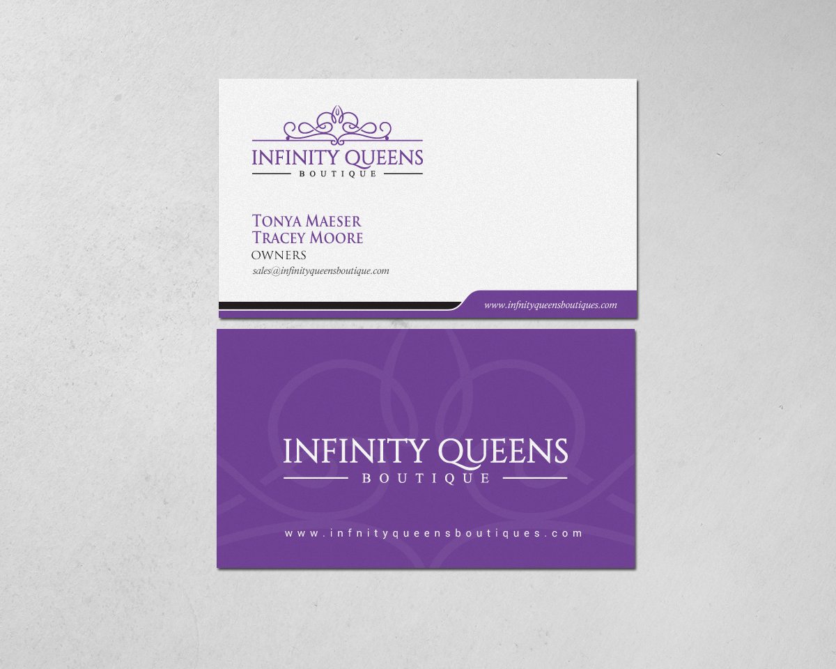 Business Card Design by chandrayaan.creative for infinity queens boutique | Design #17449235