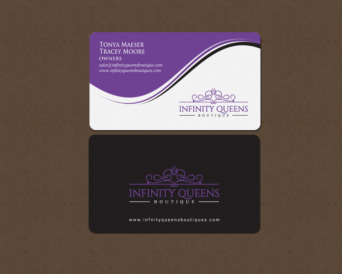 Diseño de Tarjeta de Presentación por chandrayaan.creative para infinity queens boutique | Diseño #17449238