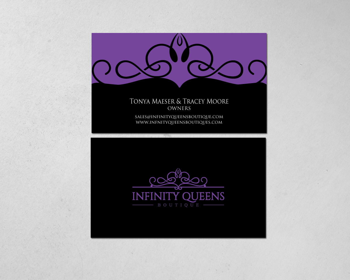 Business Card Design by chandrayaan.creative for infinity queens boutique | Design #17450249