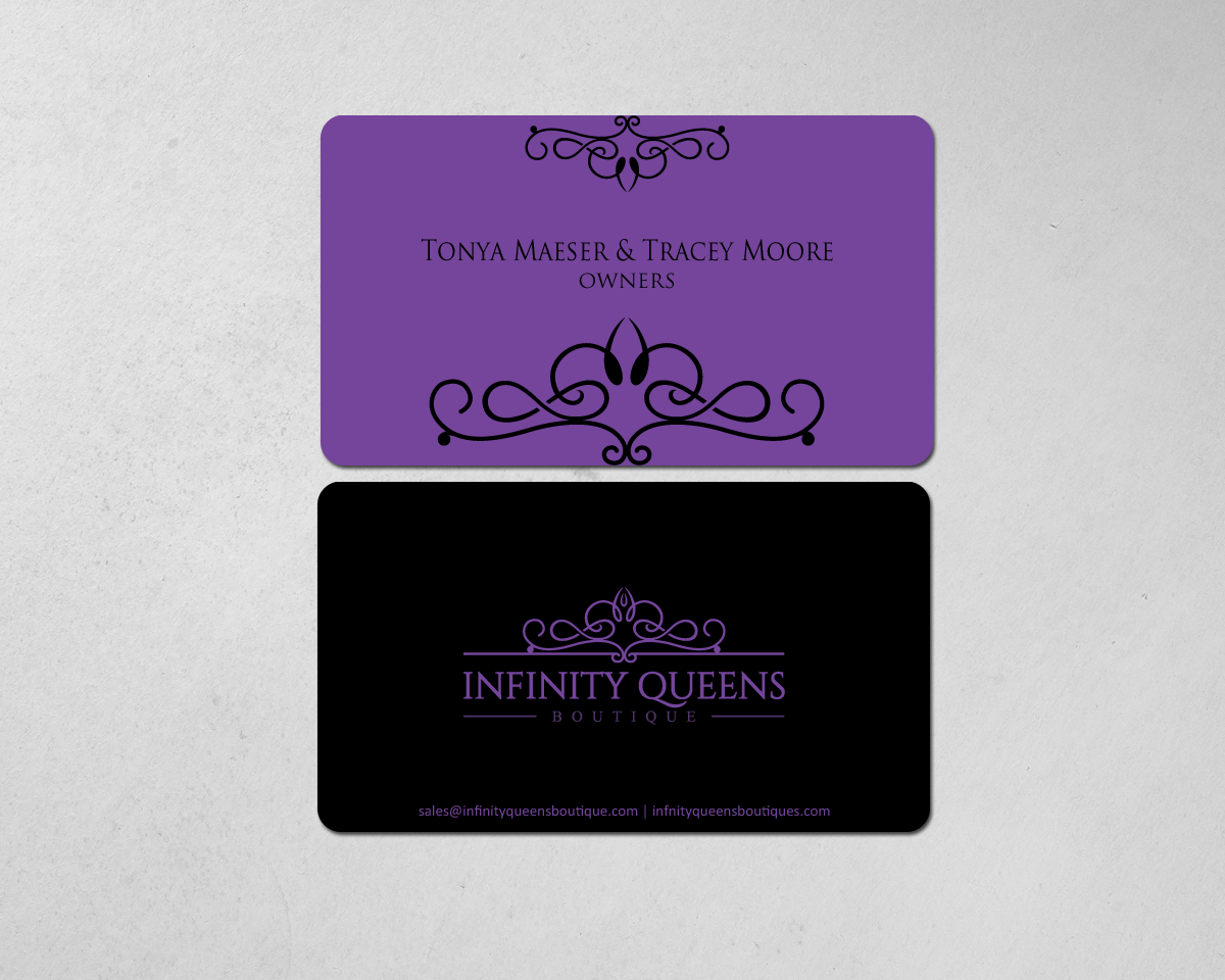 Business Card Design by chandrayaan.creative for infinity queens boutique | Design #17450251
