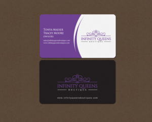 Business Card Design by chandrayaan.creative for infinity queens boutique | Design: #17450252