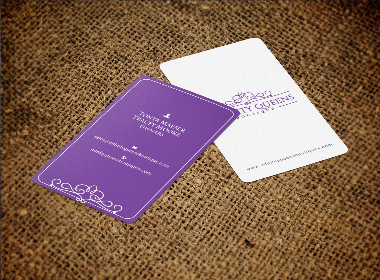 Diseño de Tarjeta de Presentación por chandrayaan.creative para infinity queens boutique | Diseño #17451886