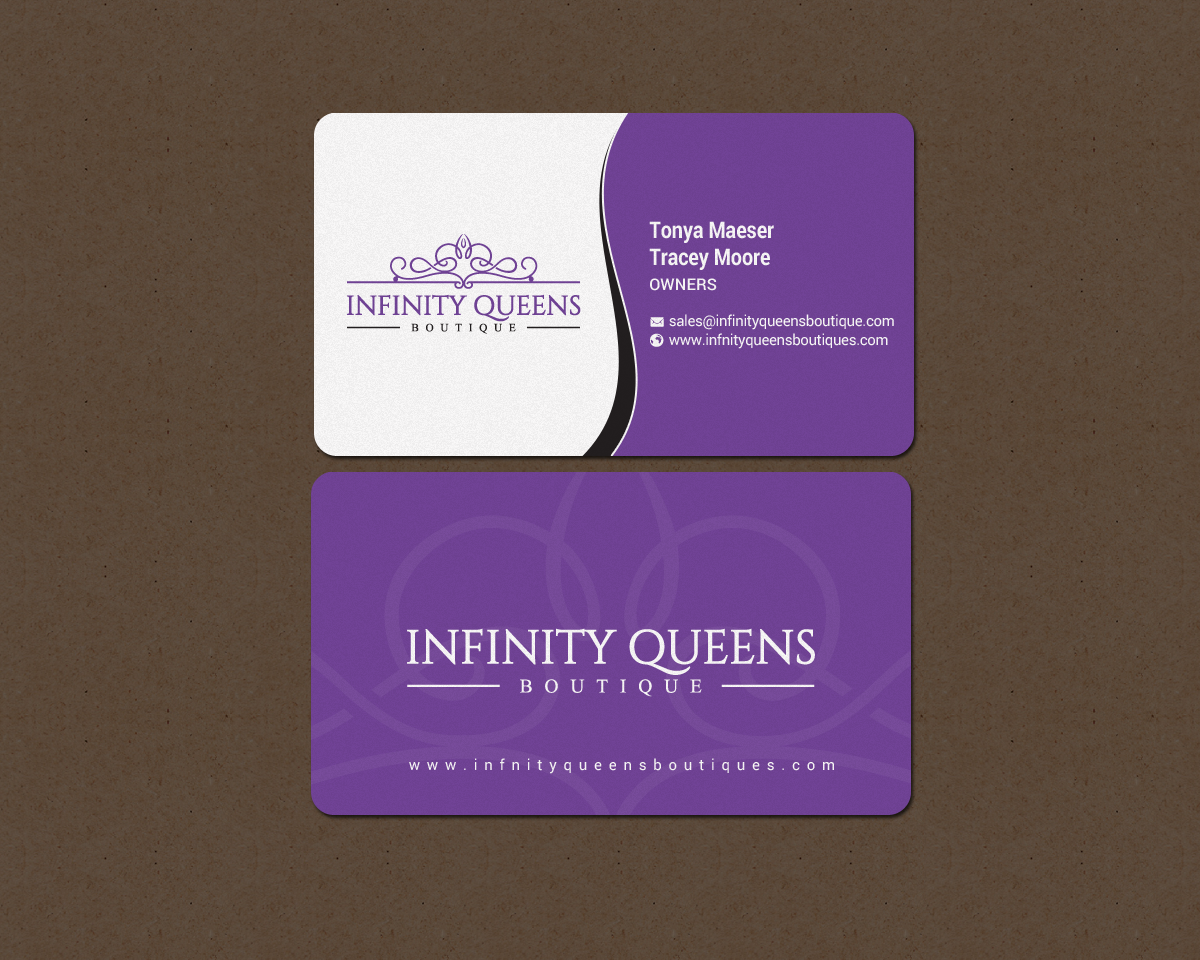 Diseño de Tarjeta de Presentación por chandrayaan.creative para infinity queens boutique | Diseño #17451982