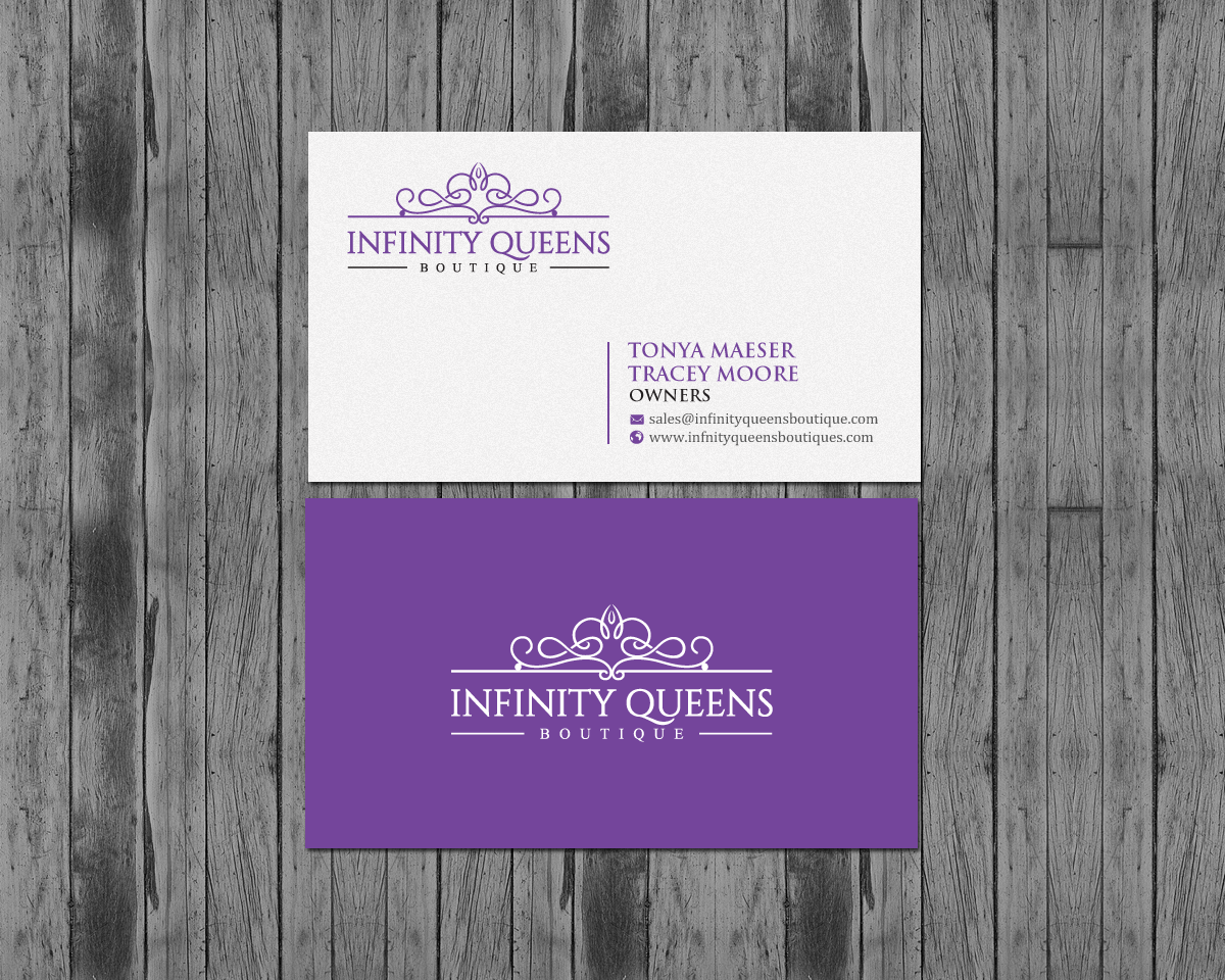 Diseño de Tarjeta de Presentación por chandrayaan.creative para infinity queens boutique | Diseño #17455436