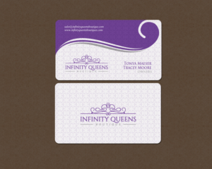 Diseño de Tarjeta de Presentación por chandrayaan.creative para infinity queens boutique | Diseño: #17468265